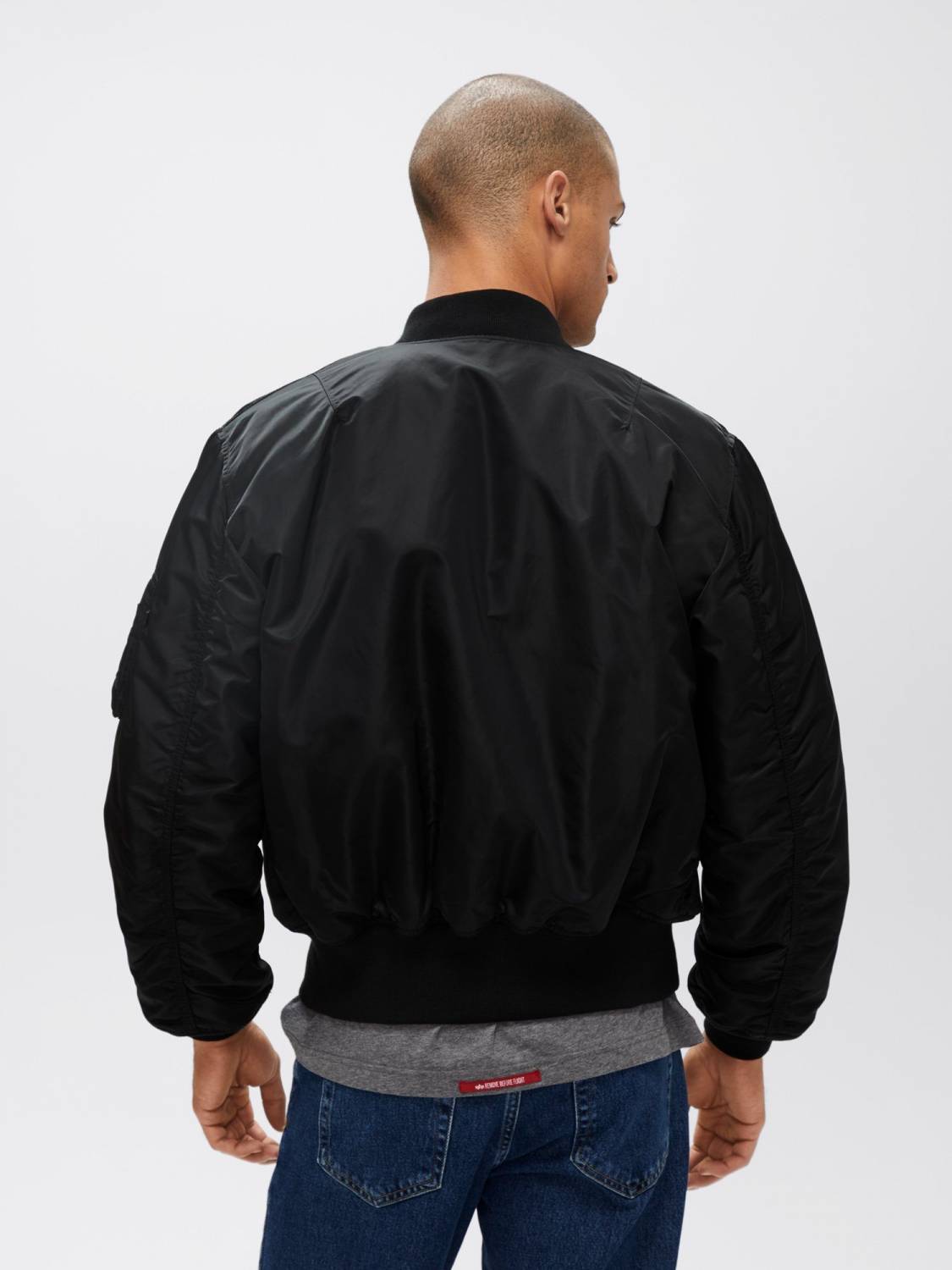 Куртка / Бомбер утепленный мужской ''MA-1 Blood Chit'' (Black) Alpha Industries