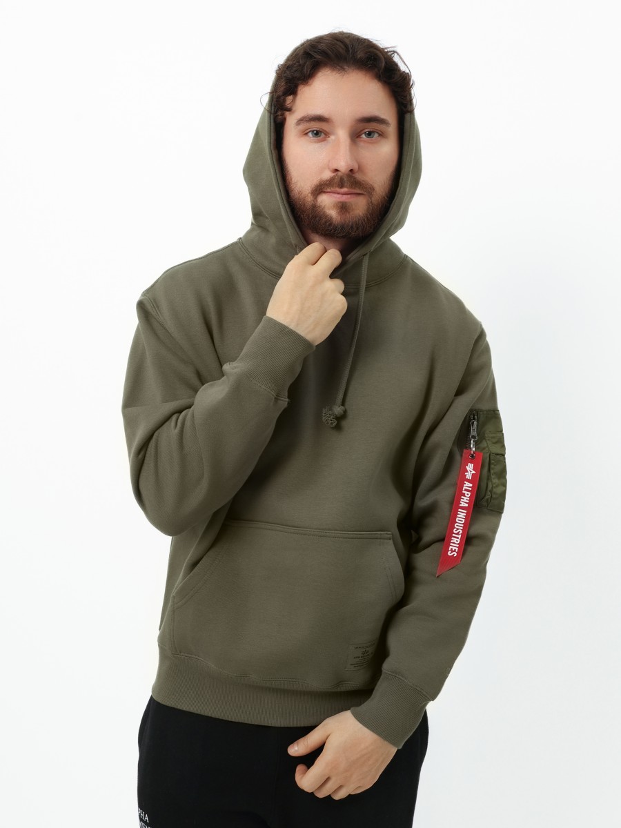 Худи / Толстовка "Utility Pocket Hoodie" (OG-107 Green) Alpha Industries
