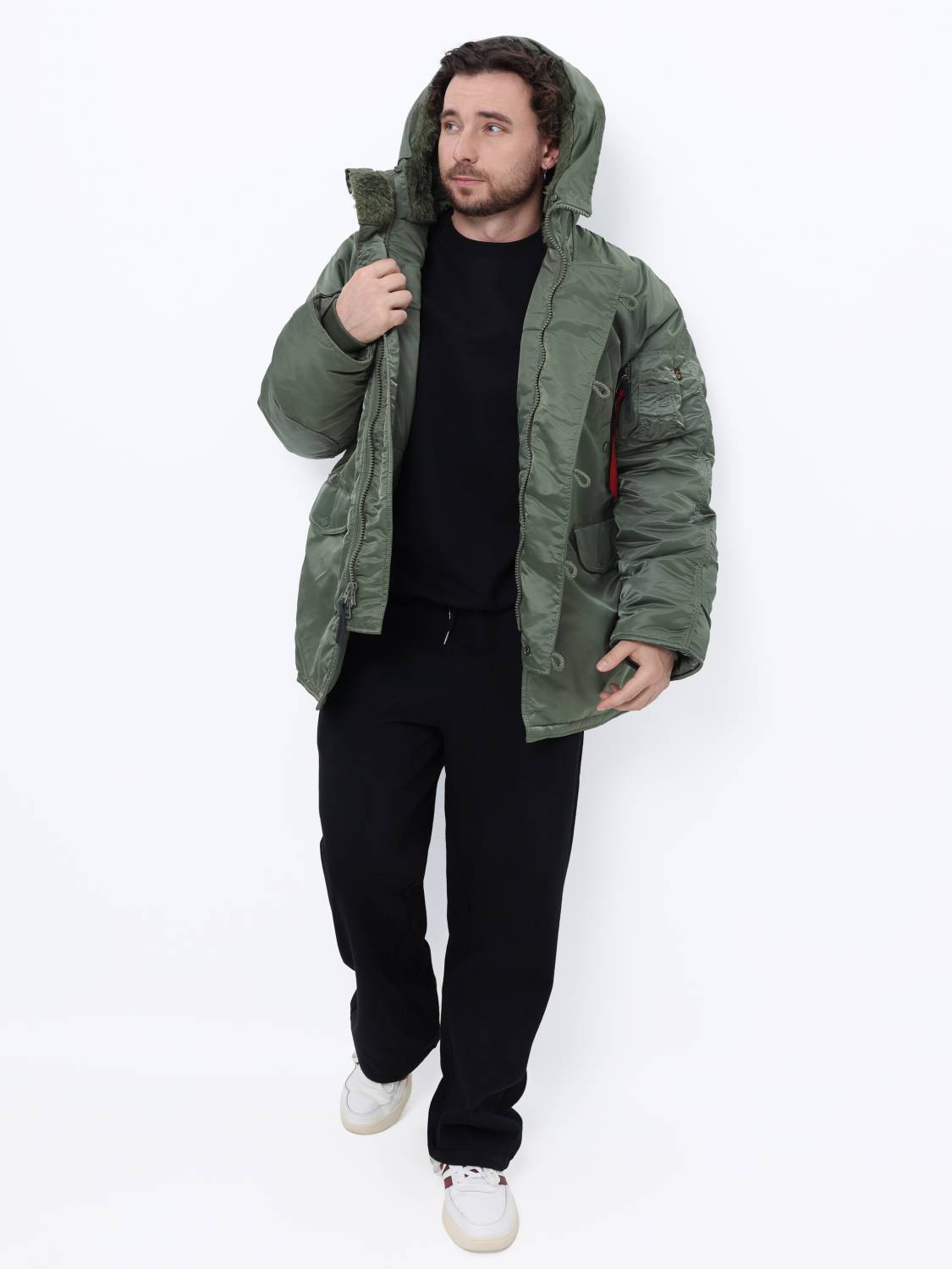 Куртка / Парка теплая мужская "N-3B" (Sage Green) Alpha Industries