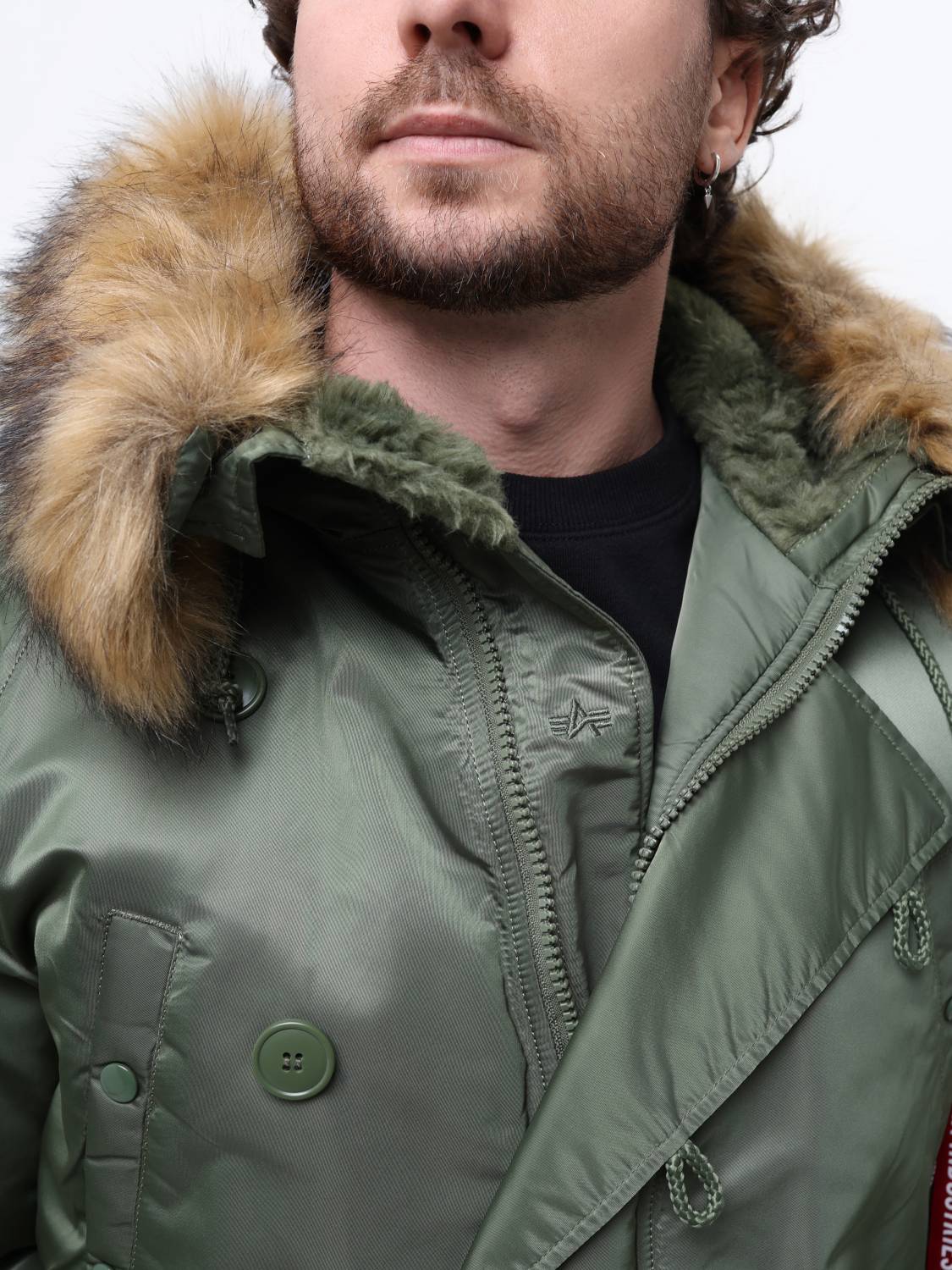 Куртка / Парка теплая мужская "N-3B" (Sage Green) Alpha Industries