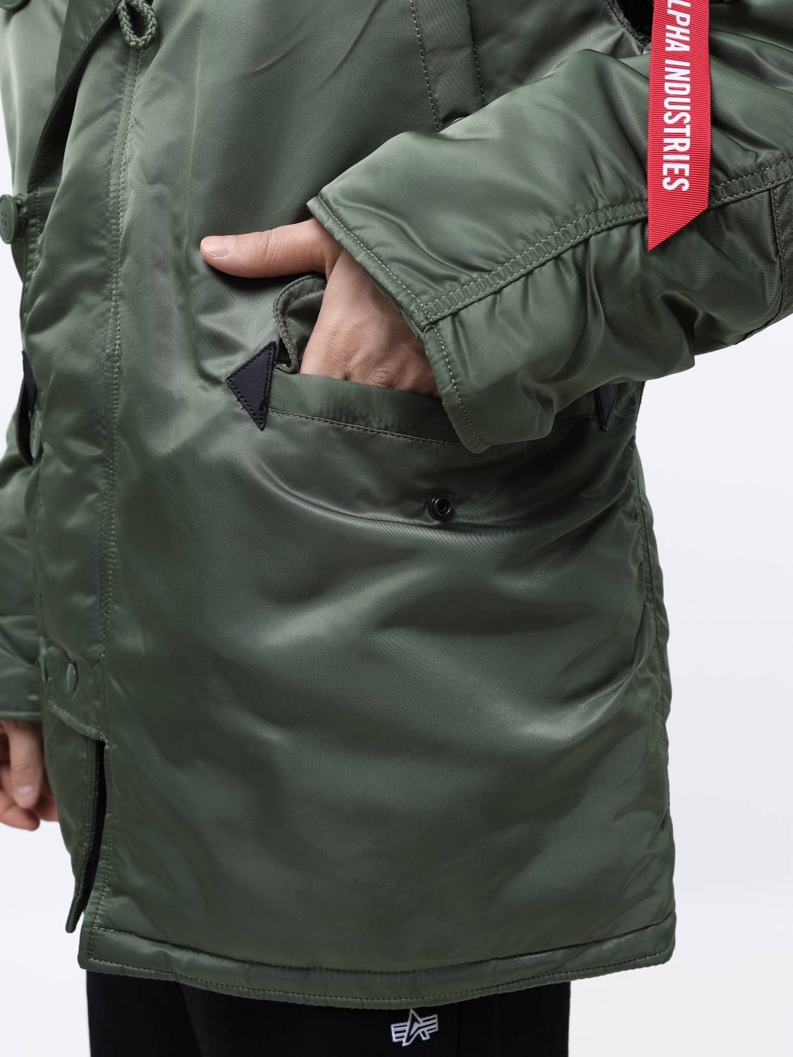 Куртка / Парка теплая мужская "N-3B" (Sage Green) Alpha Industries