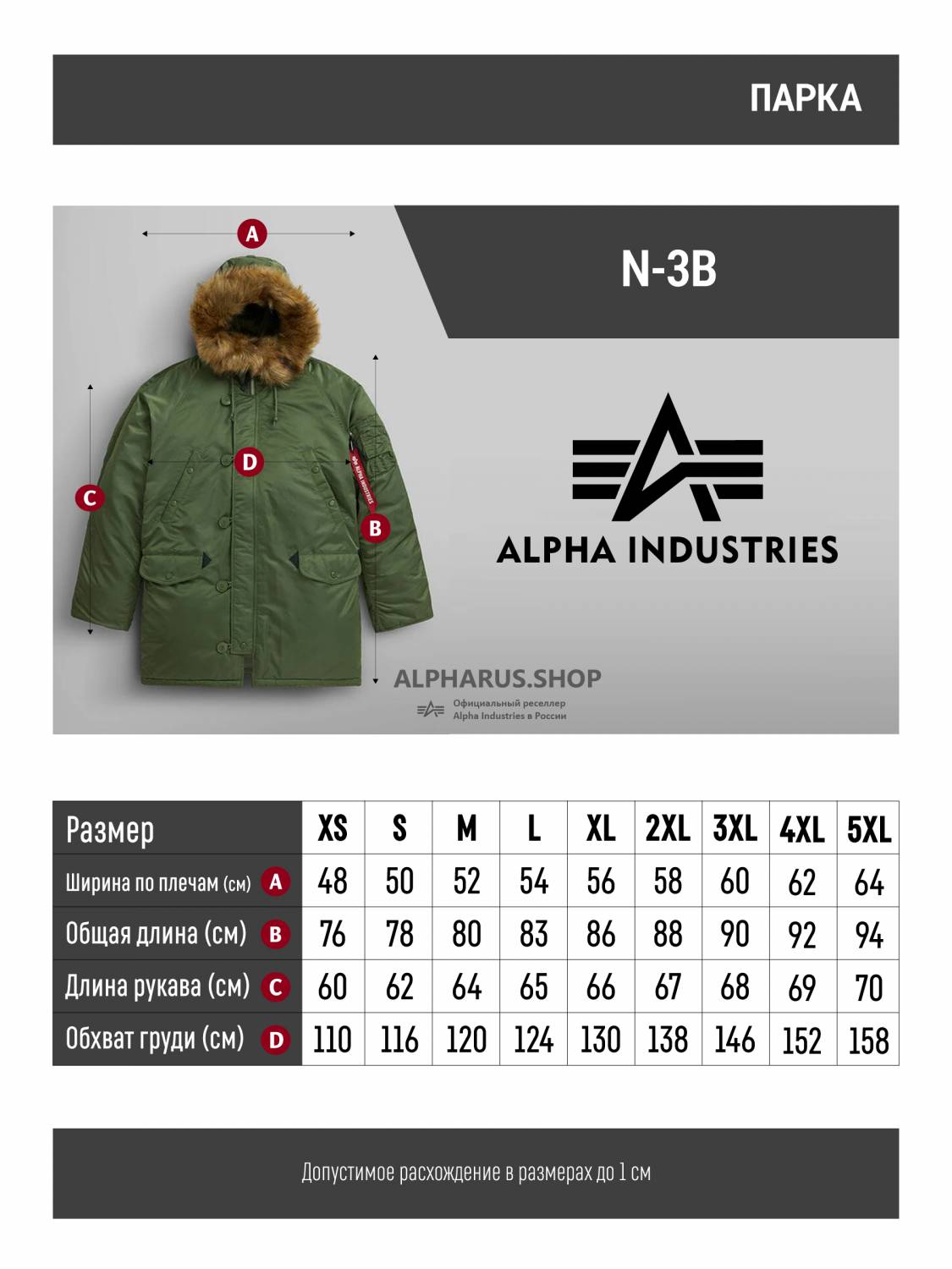 Куртка / Парка теплая мужская "N-3B" (Sage Green) Alpha Industries