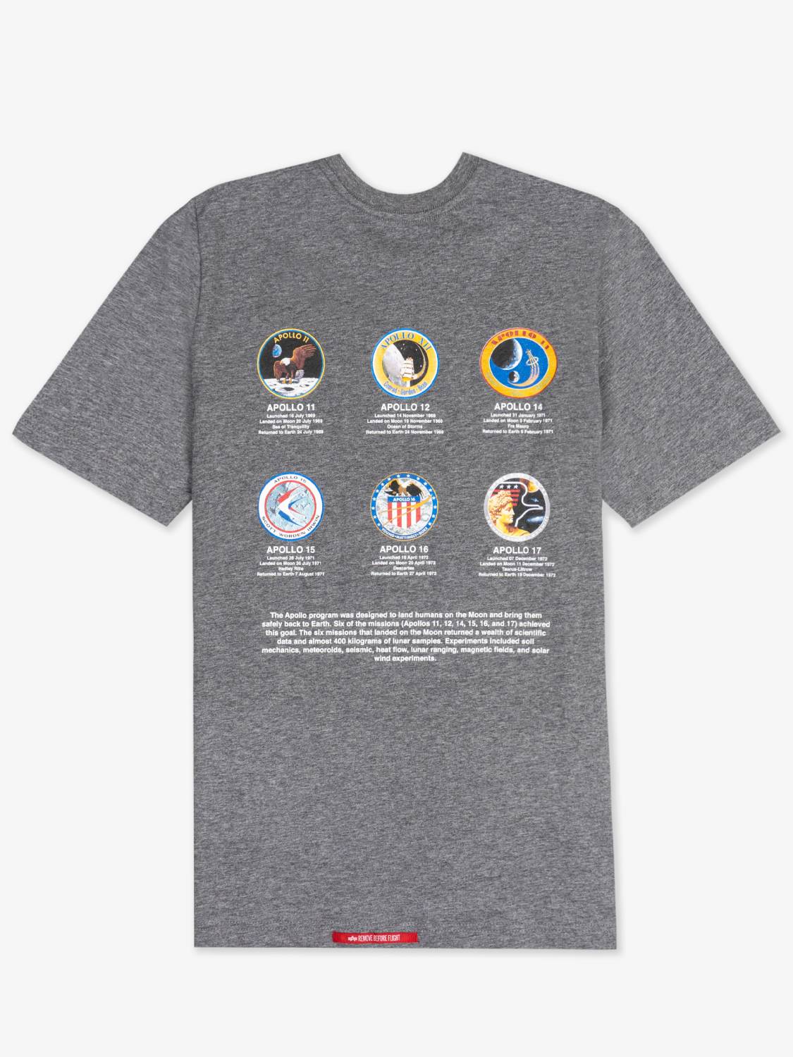 Футболка "Apollo II" (Medium Charcoal Heather) Alpha Industries