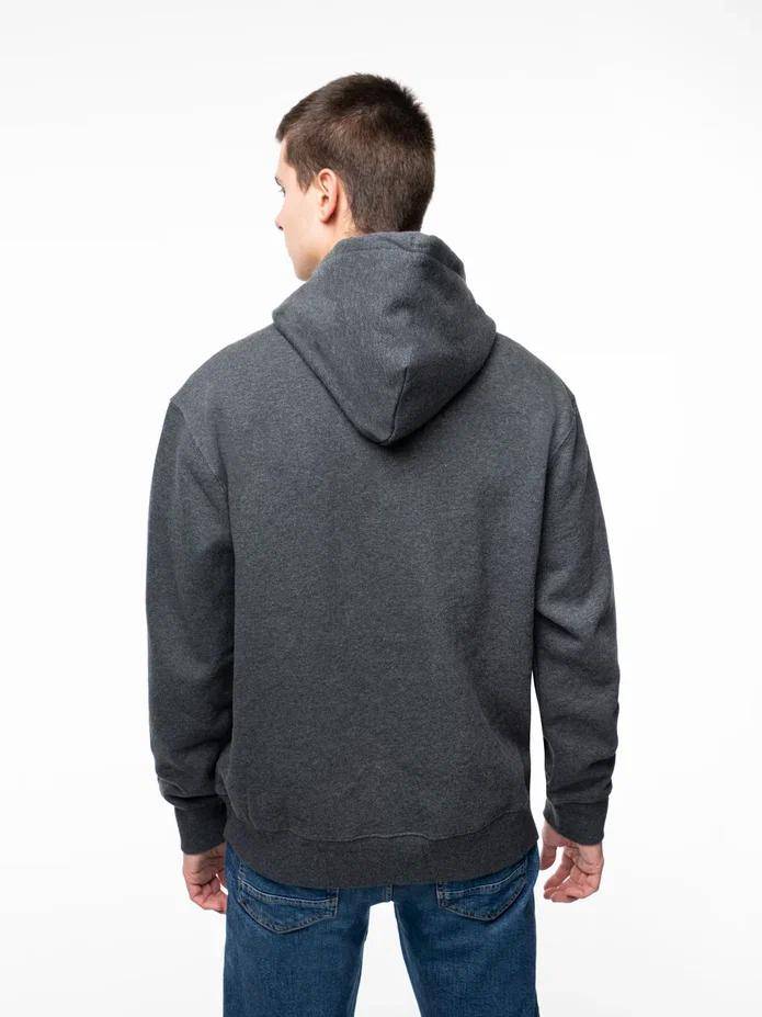 Худи / Толстовка "Essential Hoodie" (Dark Charcoal Heather) Alpha Industries