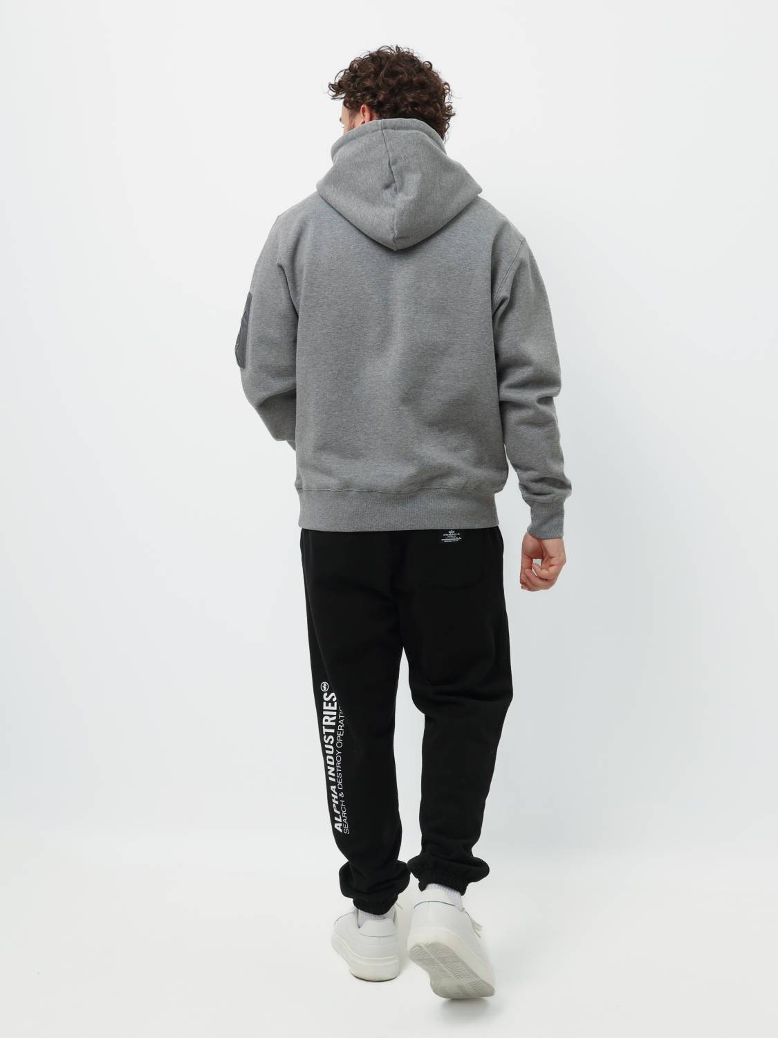 Худи / Толстовка "Utility Pocket Hoodie" (Medium Charcoal Heather) Alpha Industries