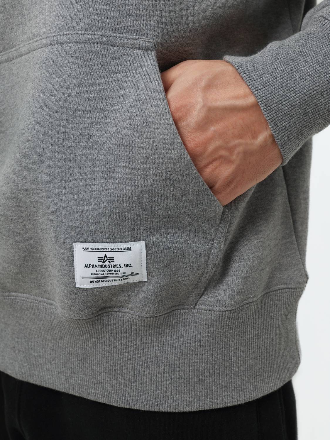 Худи / Толстовка "Utility Pocket Hoodie" (Medium Charcoal Heather) Alpha Industries