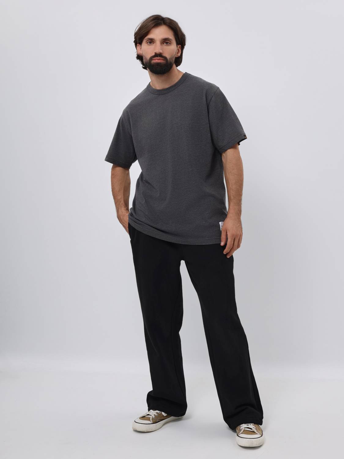 Футболка "Essential Tee Gen II" (Dark Charcoal Heather) Alpha Industries