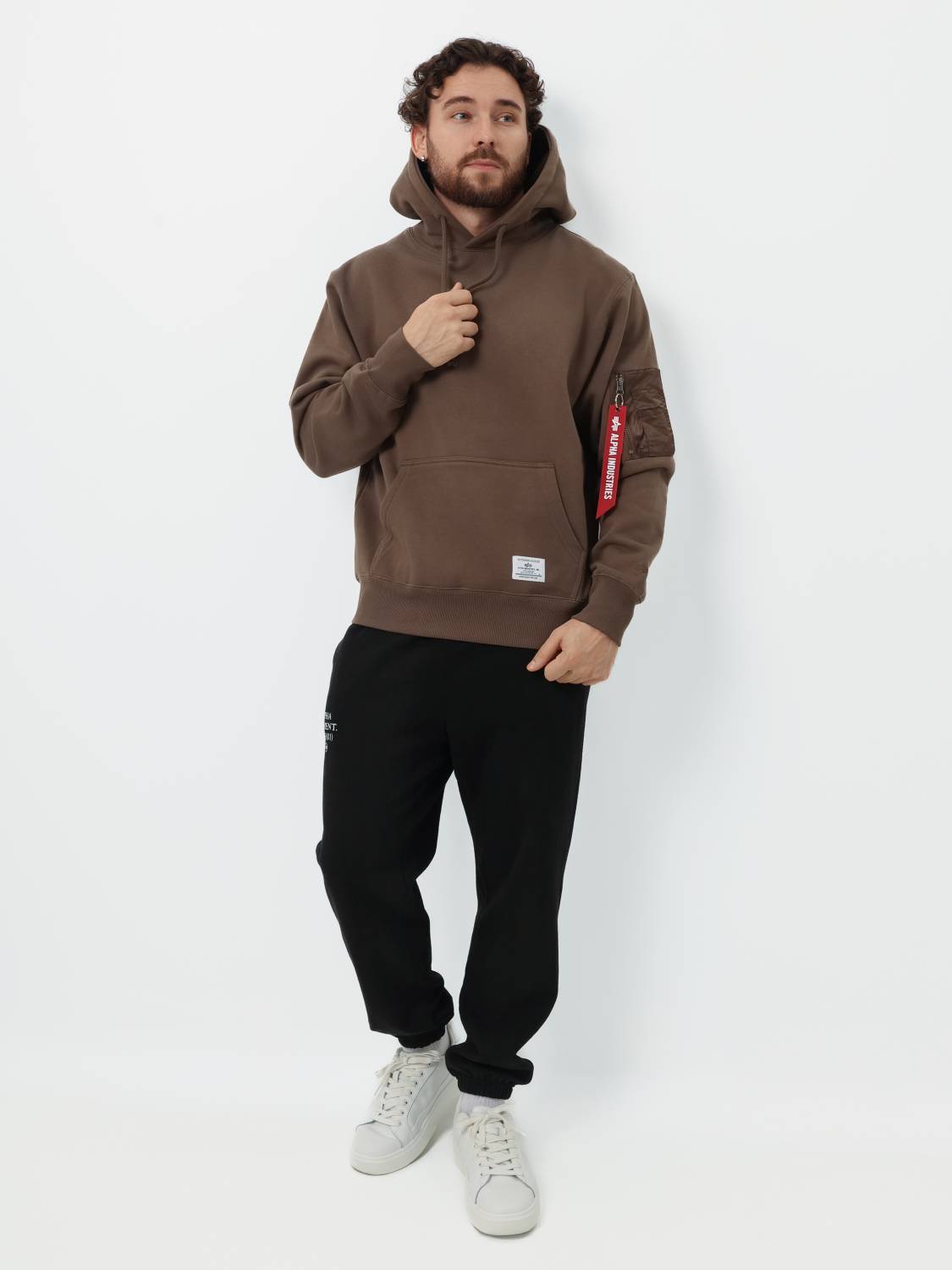 Худи / Толстовка "Utility Pocket Hoodie" (Espresso) Alpha Industries