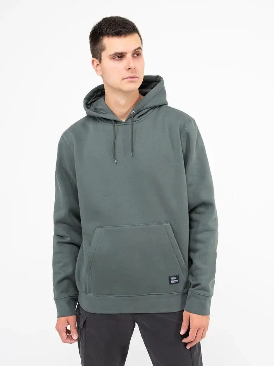 Худи / Толстовка "Derby" (Mid Grey) Vintage Industries
