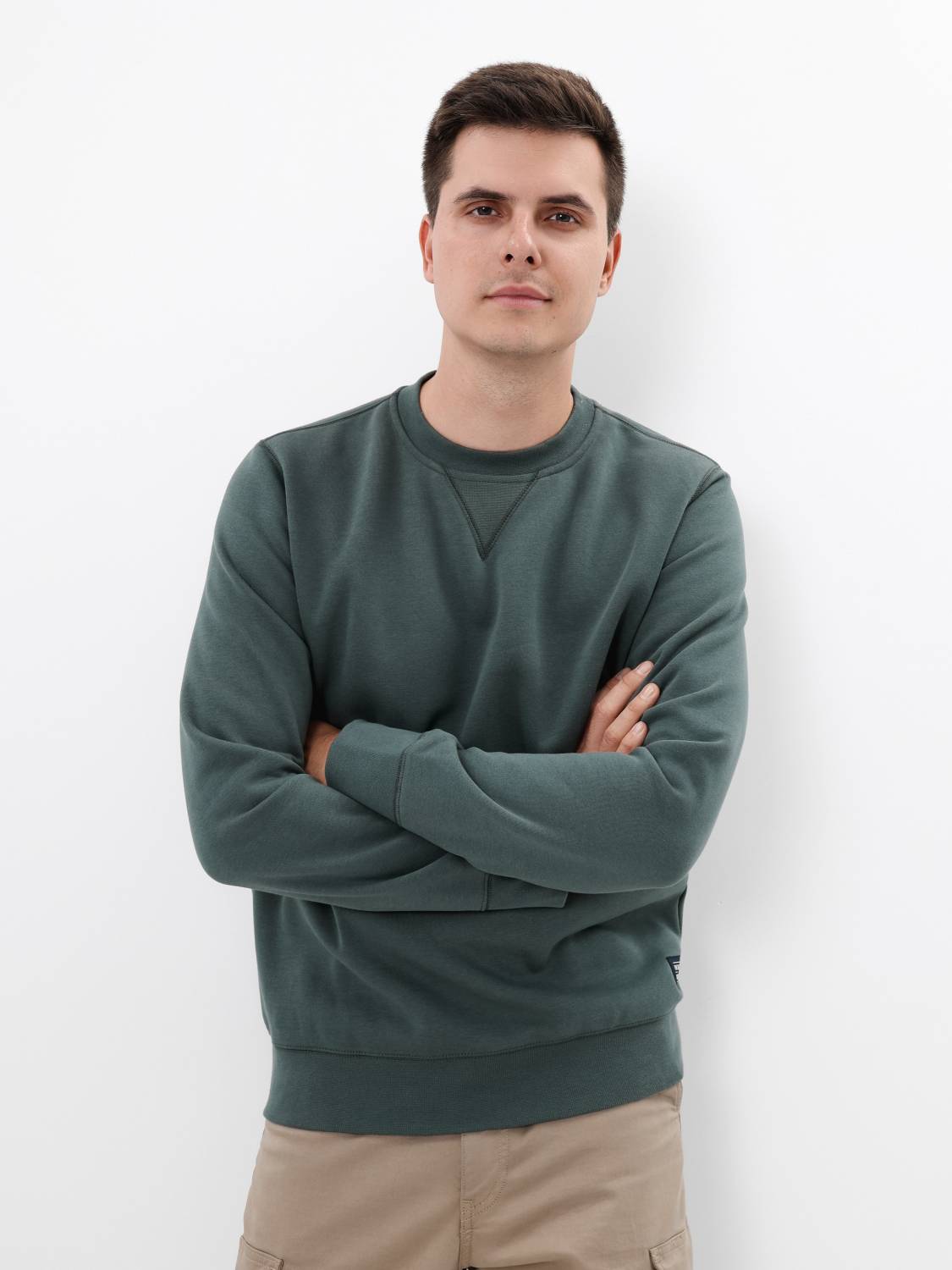 Свитшот / Толстовка "Greeley" (Mid Grey) Vintage Industries