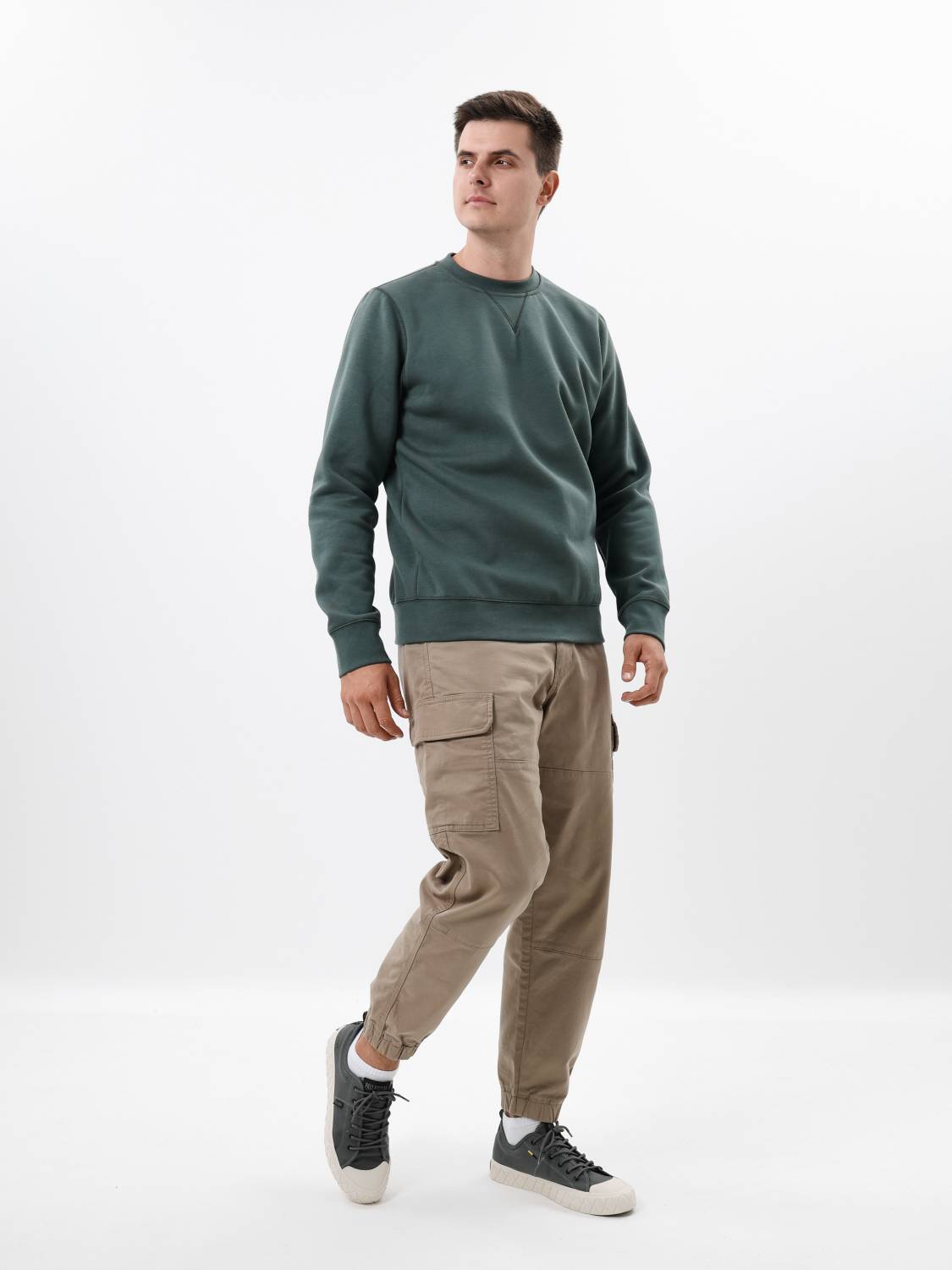 Свитшот / Толстовка "Greeley" (Mid Grey) Vintage Industries