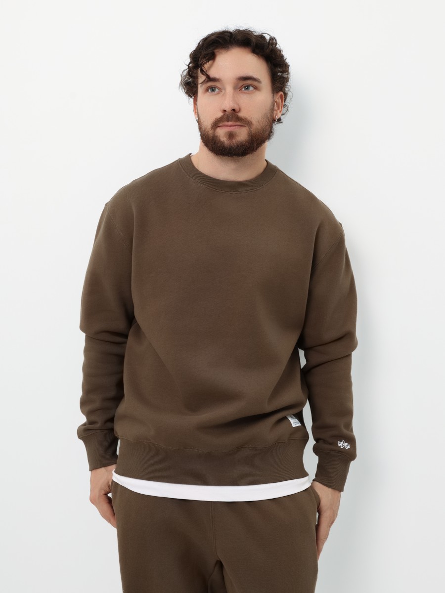 Свитшот / Толстовка "Essential Crewneck" (Espresso) Alpha Industries