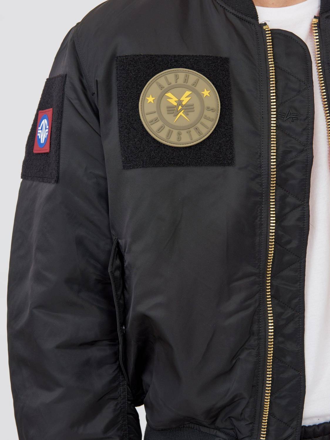 Куртка / Бомбер утепленный мужской ''MA-1 Flex'' (Black) Alpha Industries 