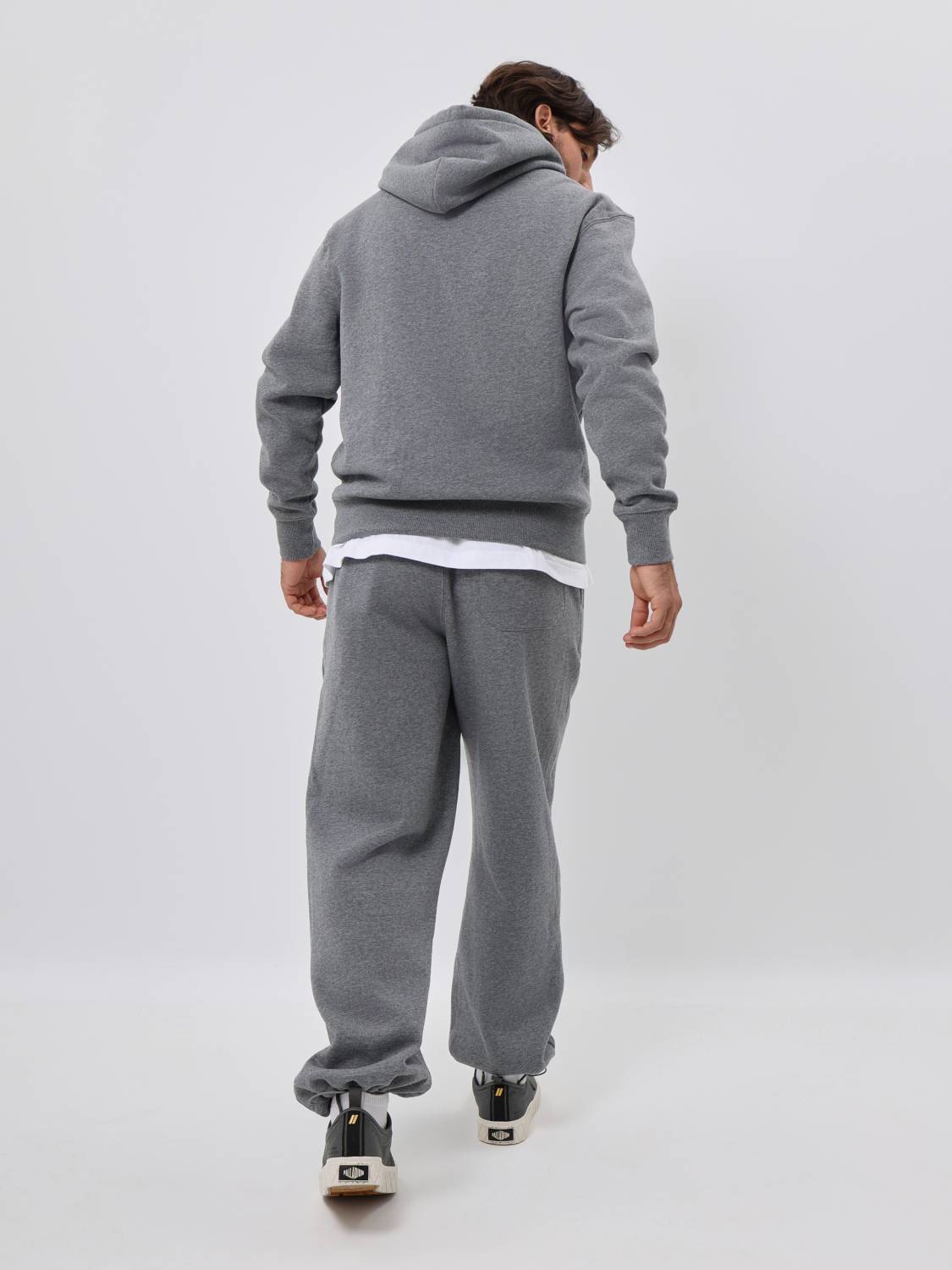 Худи / Толстовка "Camo Logo Hoodie" (Medium Charcoal Heather) Alpha Industries