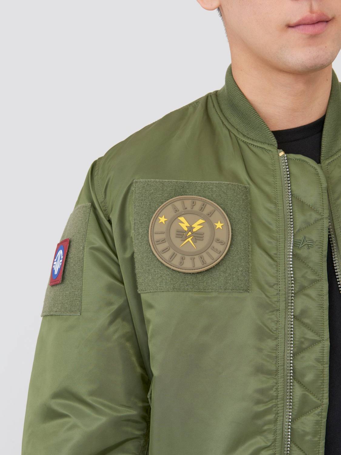 Куртка / Бомбер утепленный мужской ''MA-1 Flex'' (Sage Green) Alpha Industries 