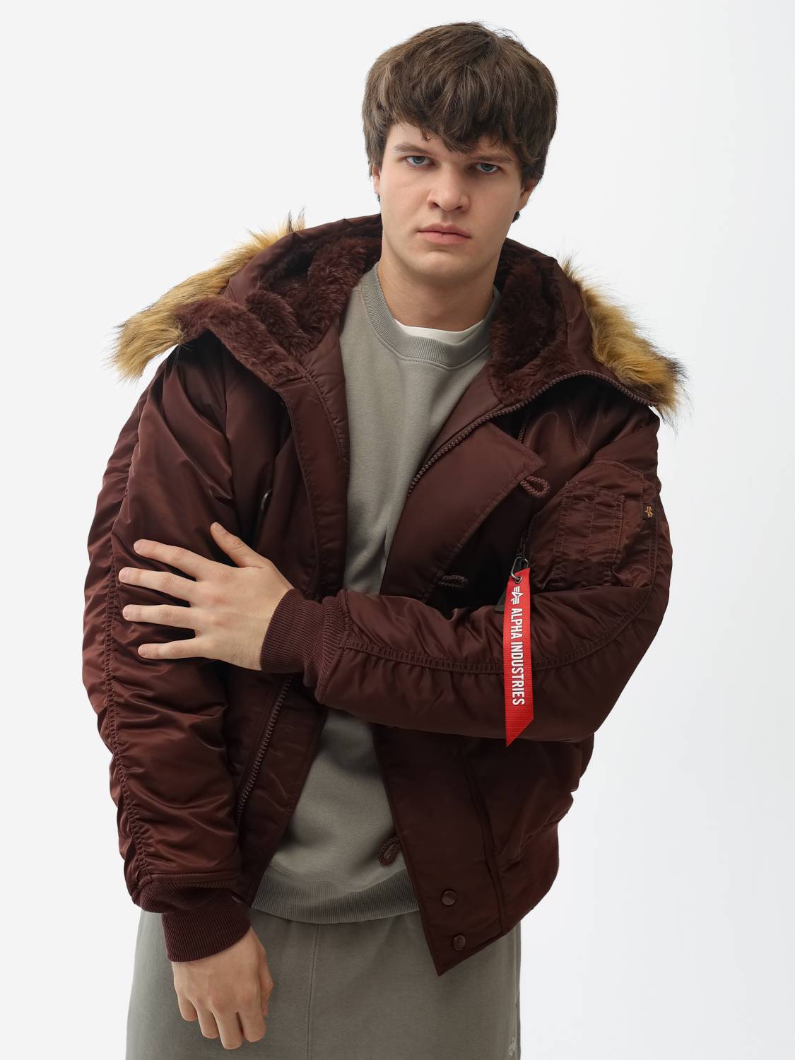 Куртка / Парка теплая мужская "N-2B" (Cocoa) Alpha Industries