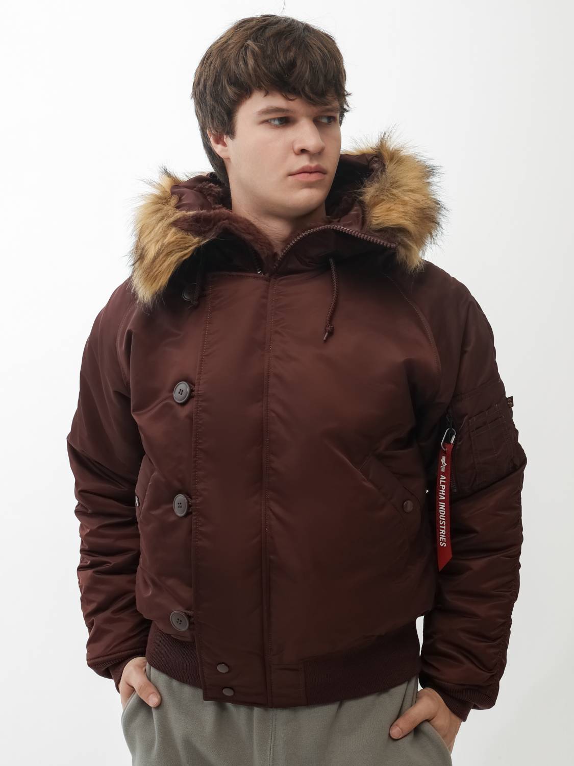 Куртка / Парка теплая мужская "N-2B" (Cocoa) Alpha Industries Куртка / Парка теплая мужская "N-2B" (Cocoa) Alpha Industries