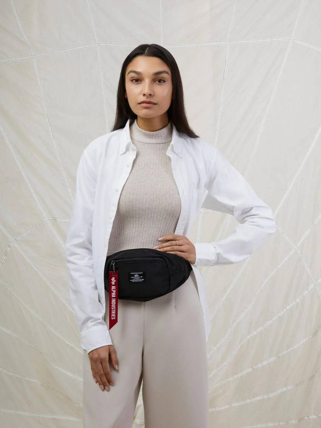 Сумка поясная "Crew Waist Bag" (Black) Alpha Industries