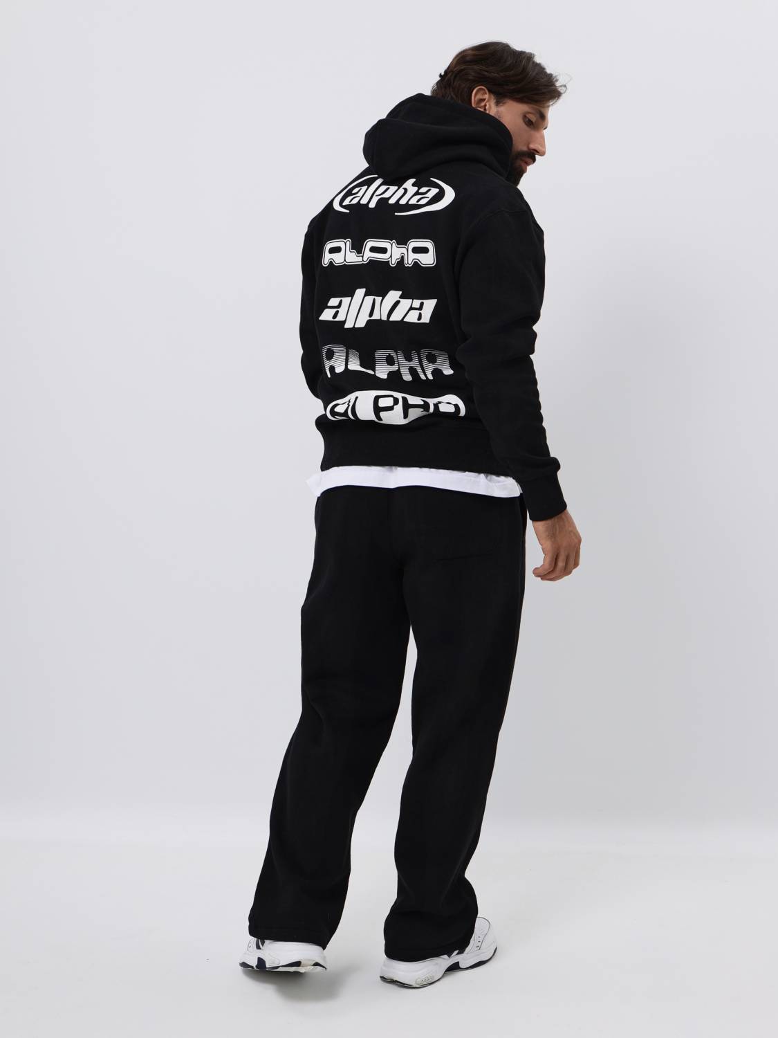 Худи / Толстовка "Logos Hoodie" (Black) Alpha Industries
