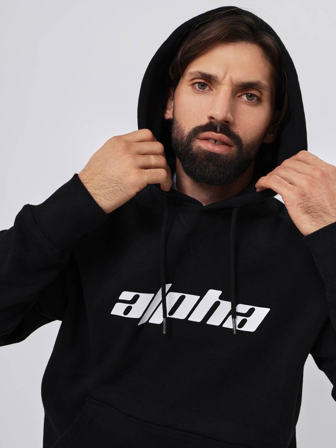 Худи / Толстовка "Logos Hoodie" (Black) Alpha Industries