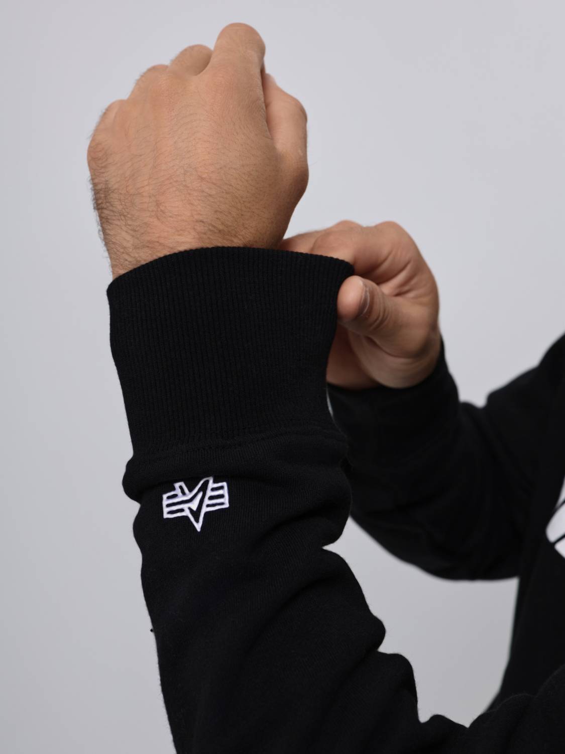 Худи / Толстовка "Logos Hoodie" (Black) Alpha Industries