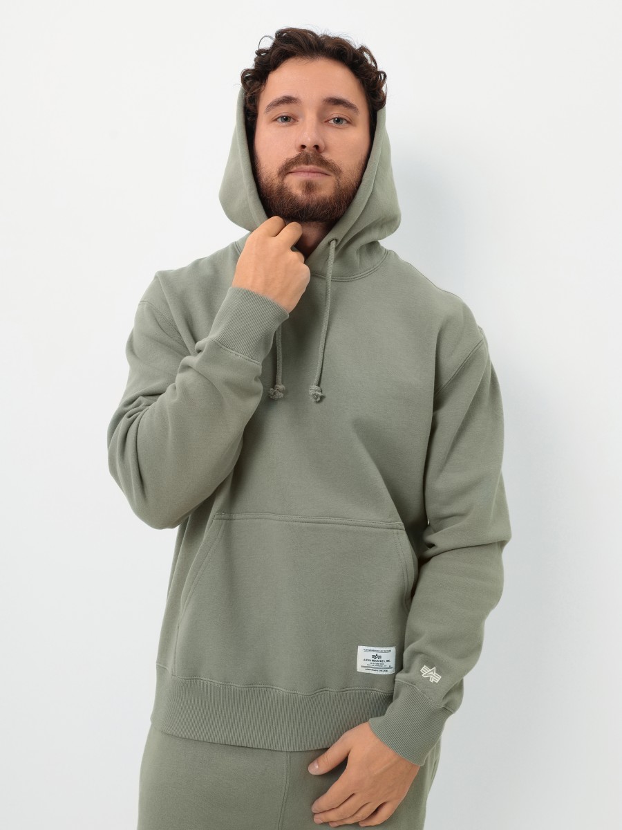 Худи / Толстовка "Essential Hoodie" (Mid Gray) Alpha Industries