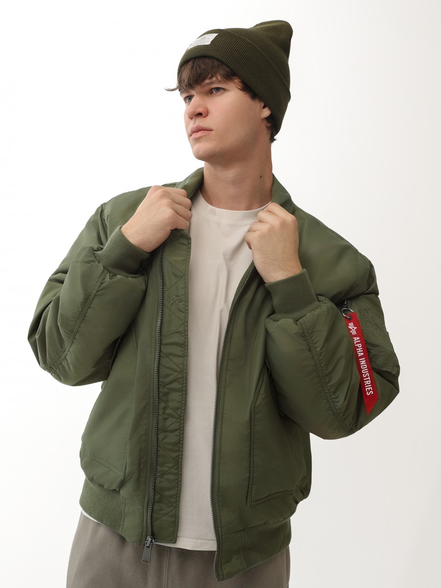 Куртка / Бомбер утепленный мужской ''CWU 45/P Oxford'' (OG-107 Green) Alpha Industries