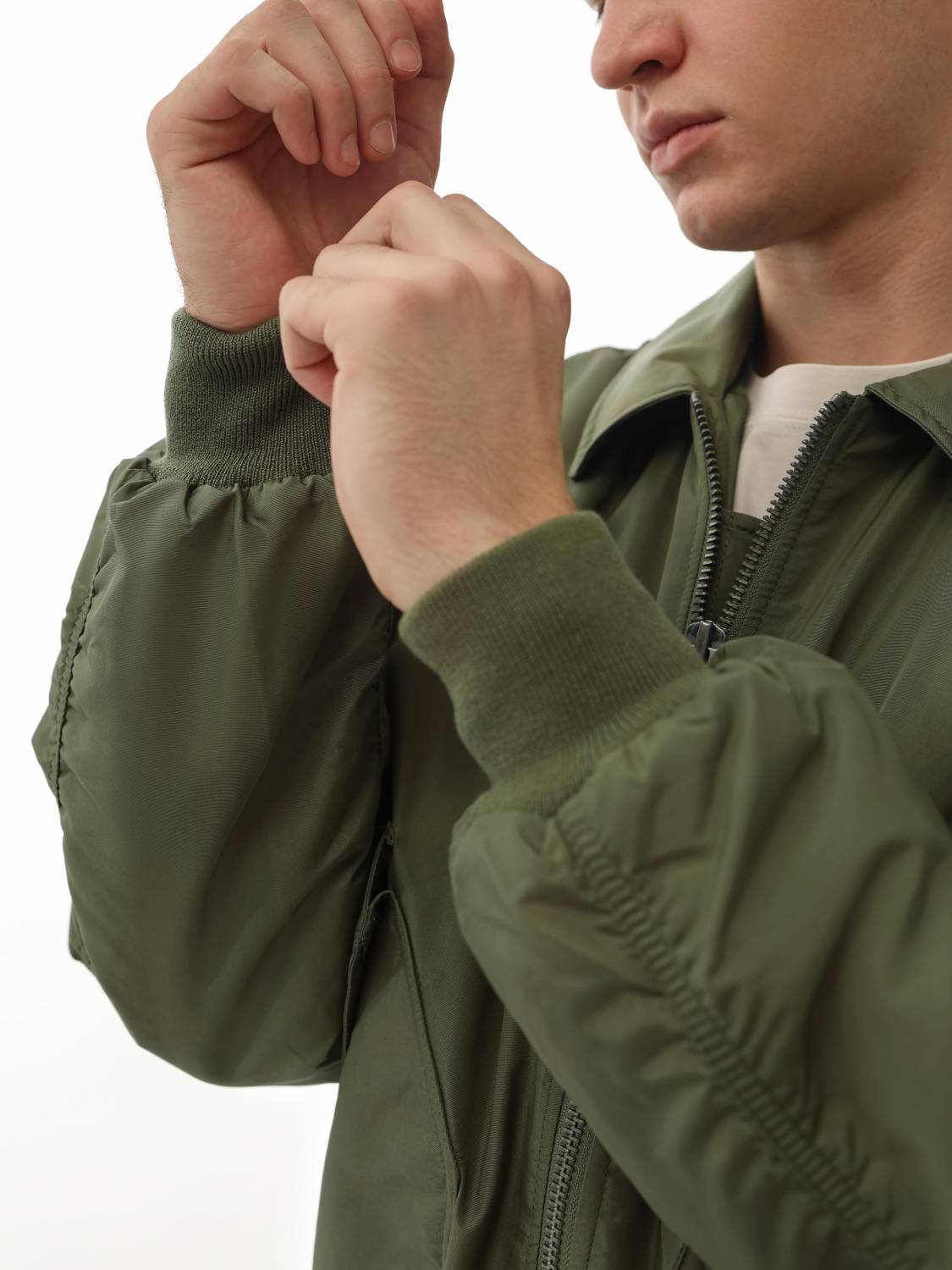 Куртка / Бомбер утепленный мужской ''CWU 45/P Oxford'' (OG-107 Green) Alpha Industries