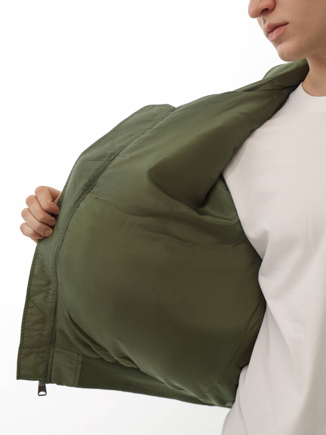 Куртка / Бомбер утепленный мужской ''CWU 45/P Oxford'' (OG-107 Green) Alpha Industries