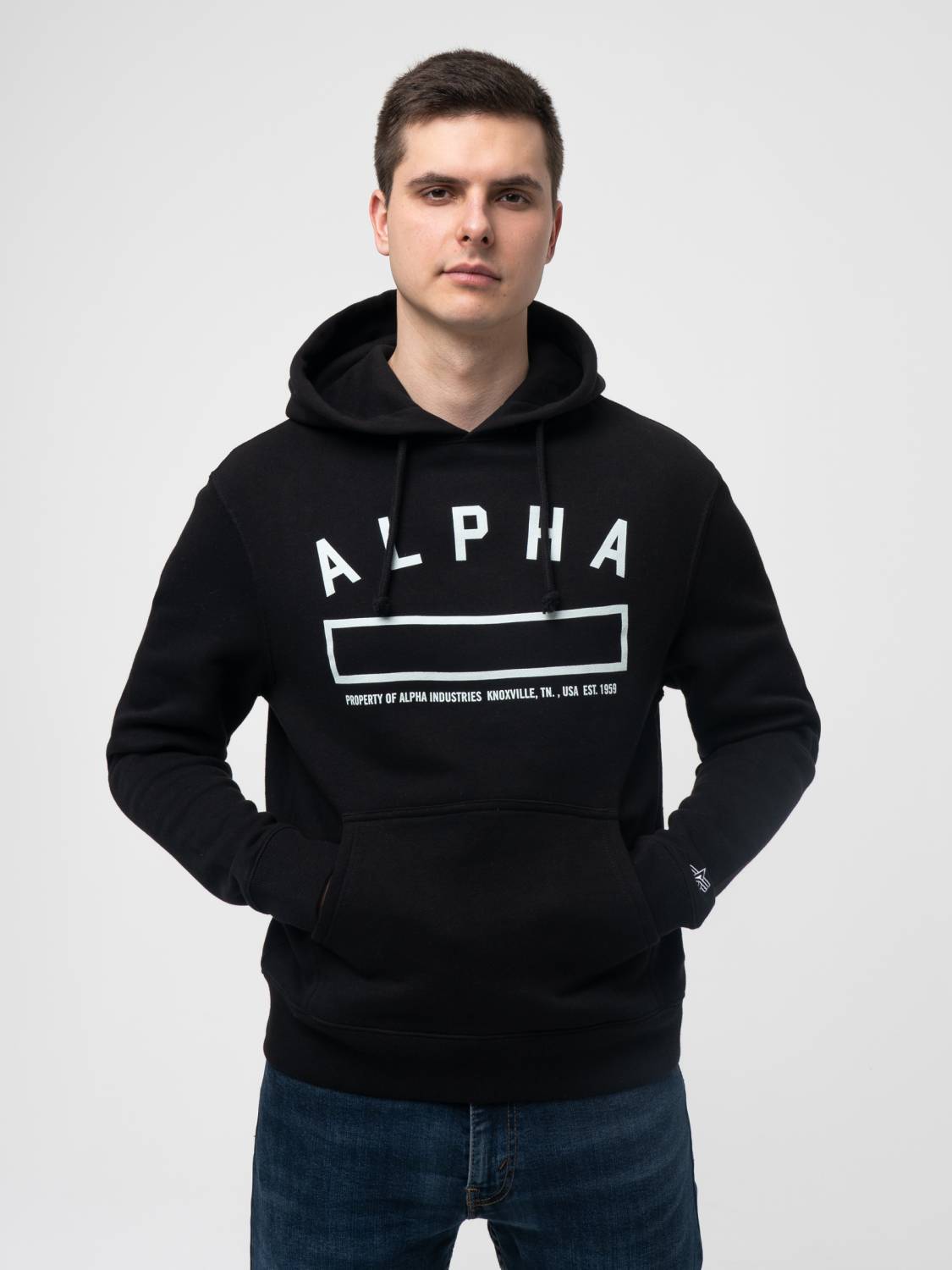 Худи / Толстовка "Alpha Property" (Black) Alpha Industries