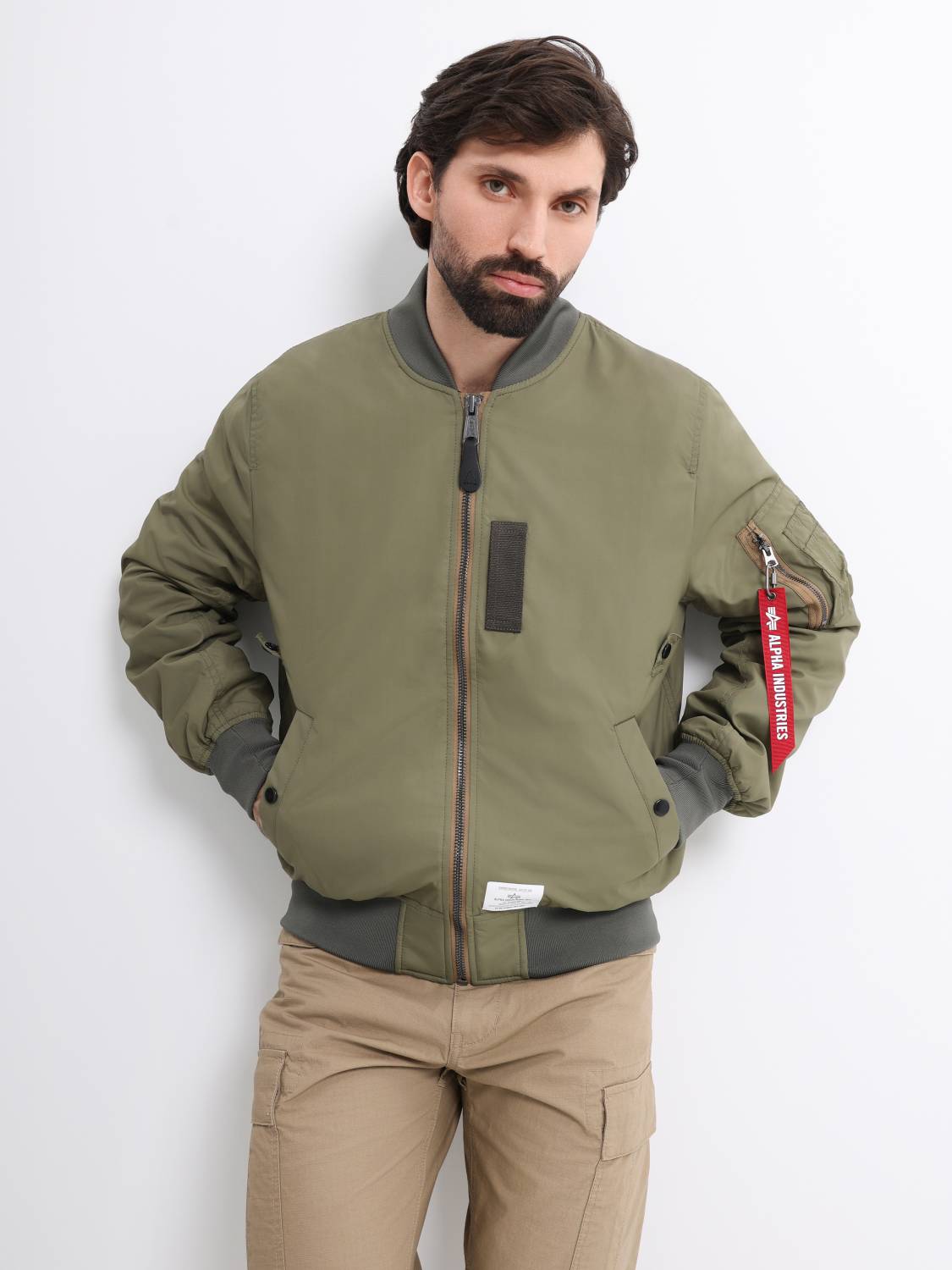 Куртка / Ветровка / Бомбер мужской "L-2B Skymaster Gen II" (Olive Green) Alpha Industries