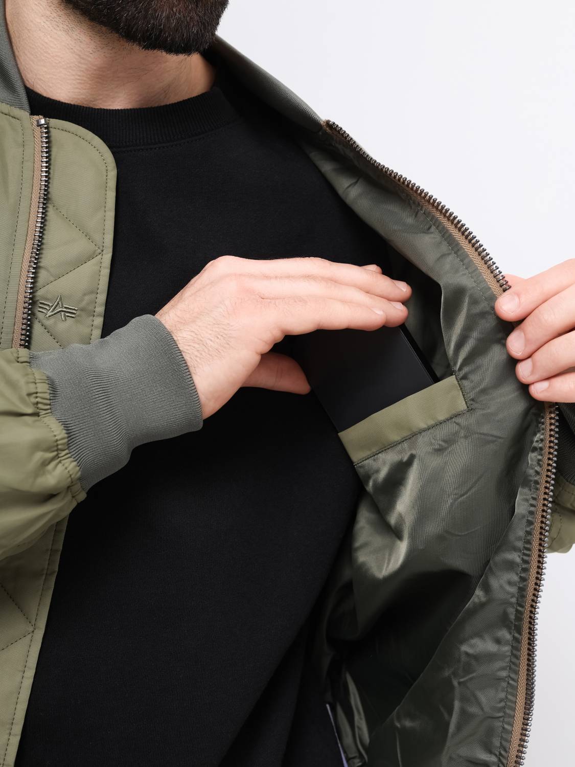Куртка / Ветровка / Бомбер мужской "L-2B Skymaster Gen II" (Olive Green) Alpha Industries