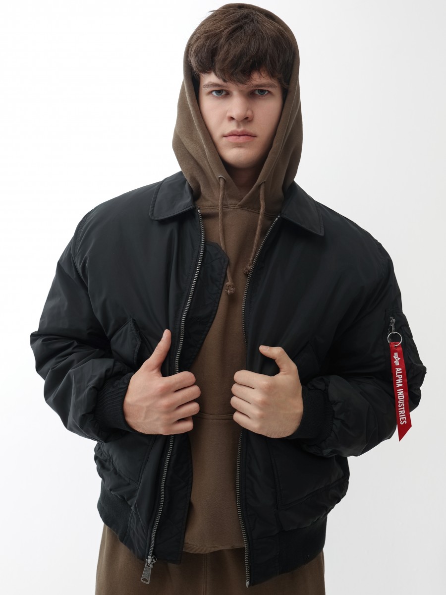 Куртка / Бомбер утепленный мужской ''CWU 45/P Oxford'' (Black) Alpha Industries Куртка / Бомбер утепленный мужской ''CWU 45/P Oxford'' (Black) Alpha Industries
