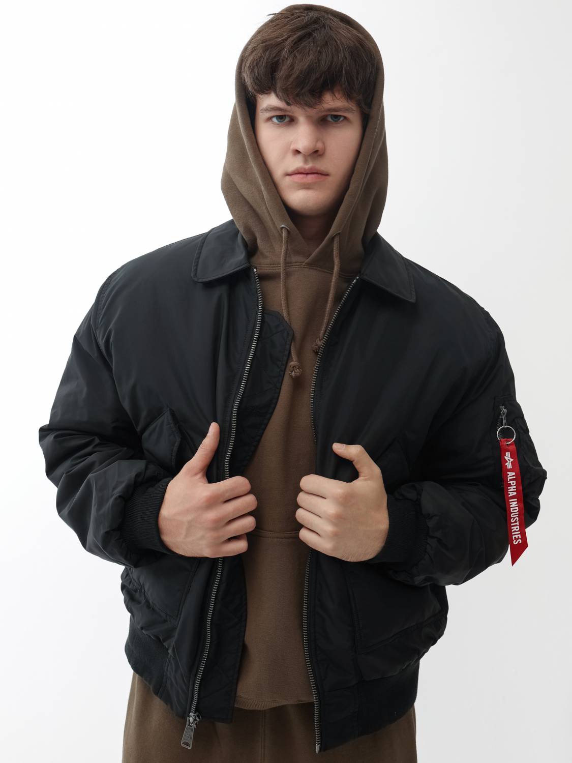 Куртка / Бомбер утепленный мужской ''CWU 45/P Oxford'' (Black) Alpha Industries