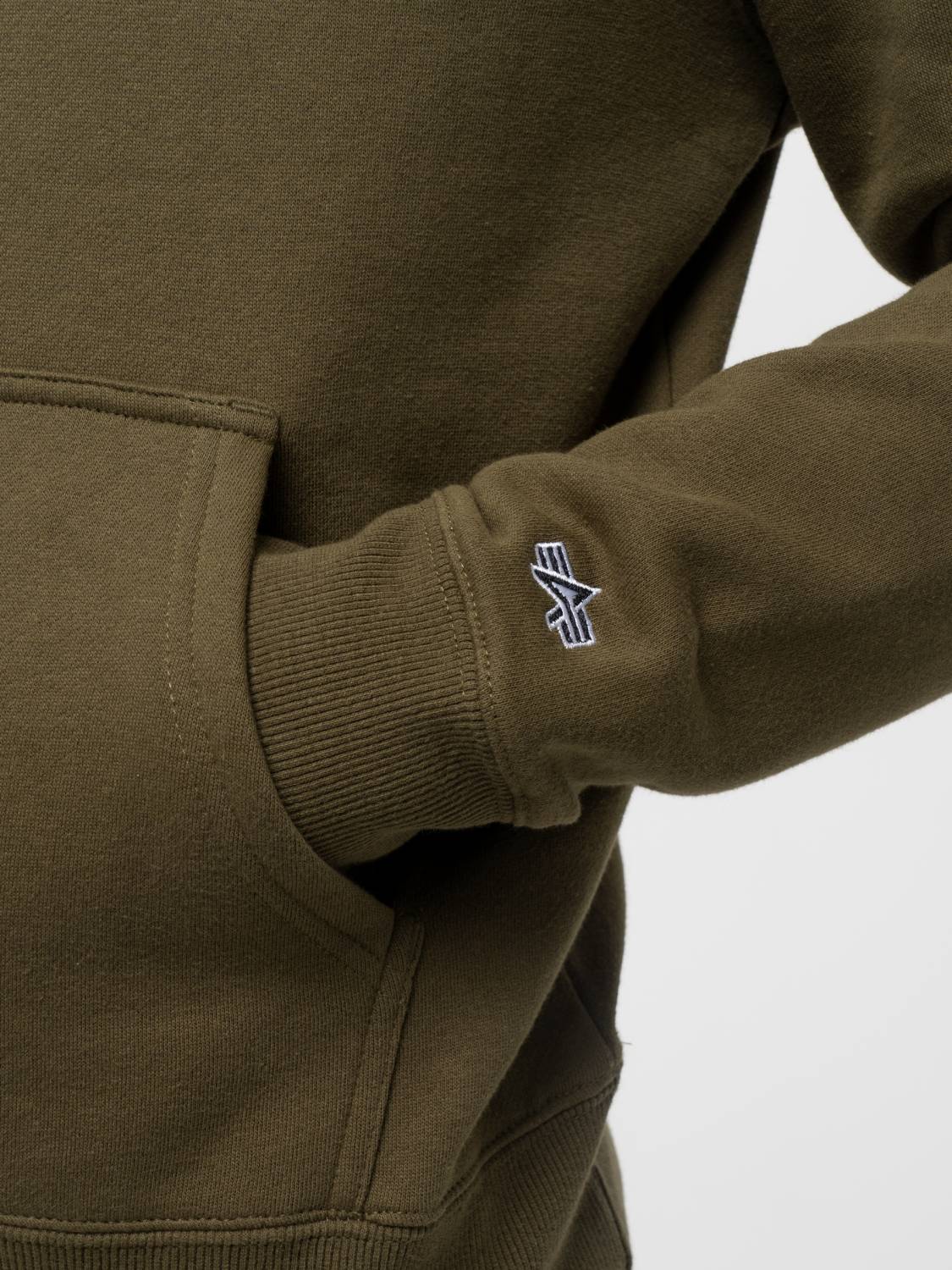 Худи / Толстовка "Alpha Property" (Olive) Alpha Industries