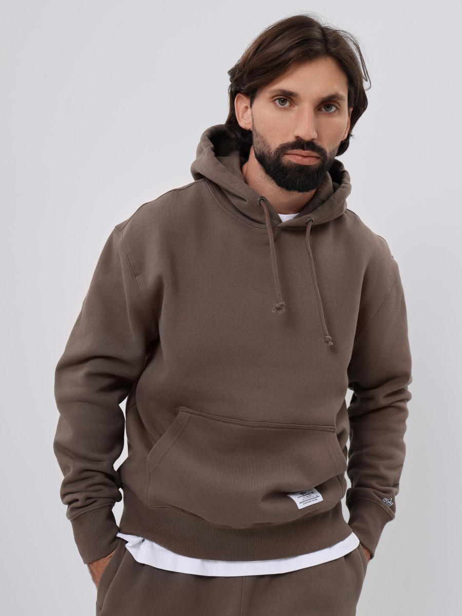 Худи / Толстовка "Essential Hoodie" (Coyote Brown) Alpha Industries