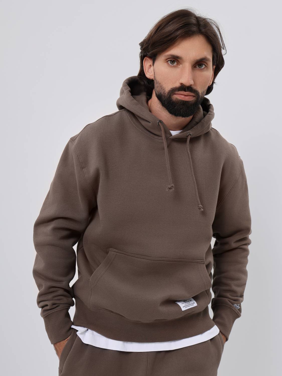 Худи / Толстовка "Essential Hoodie" (Coyote Brown) Alpha Industries
