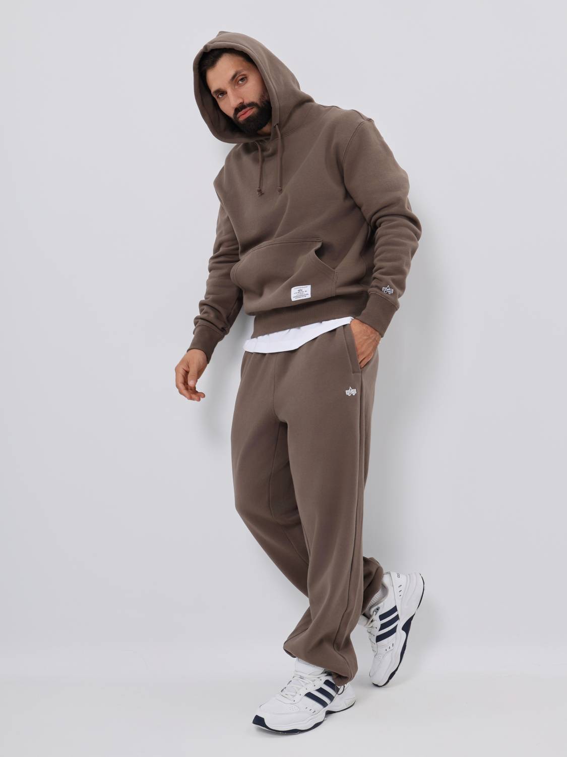 Худи / Толстовка "Essential Hoodie" (Coyote Brown) Alpha Industries