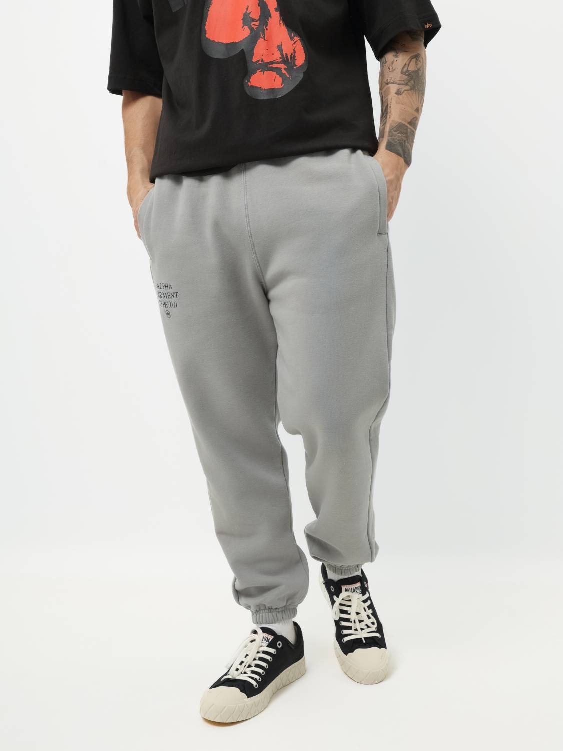 Брюки спортивные мужские "UNFRM Sweatpants'' (Silver Gray) Alpha Industries