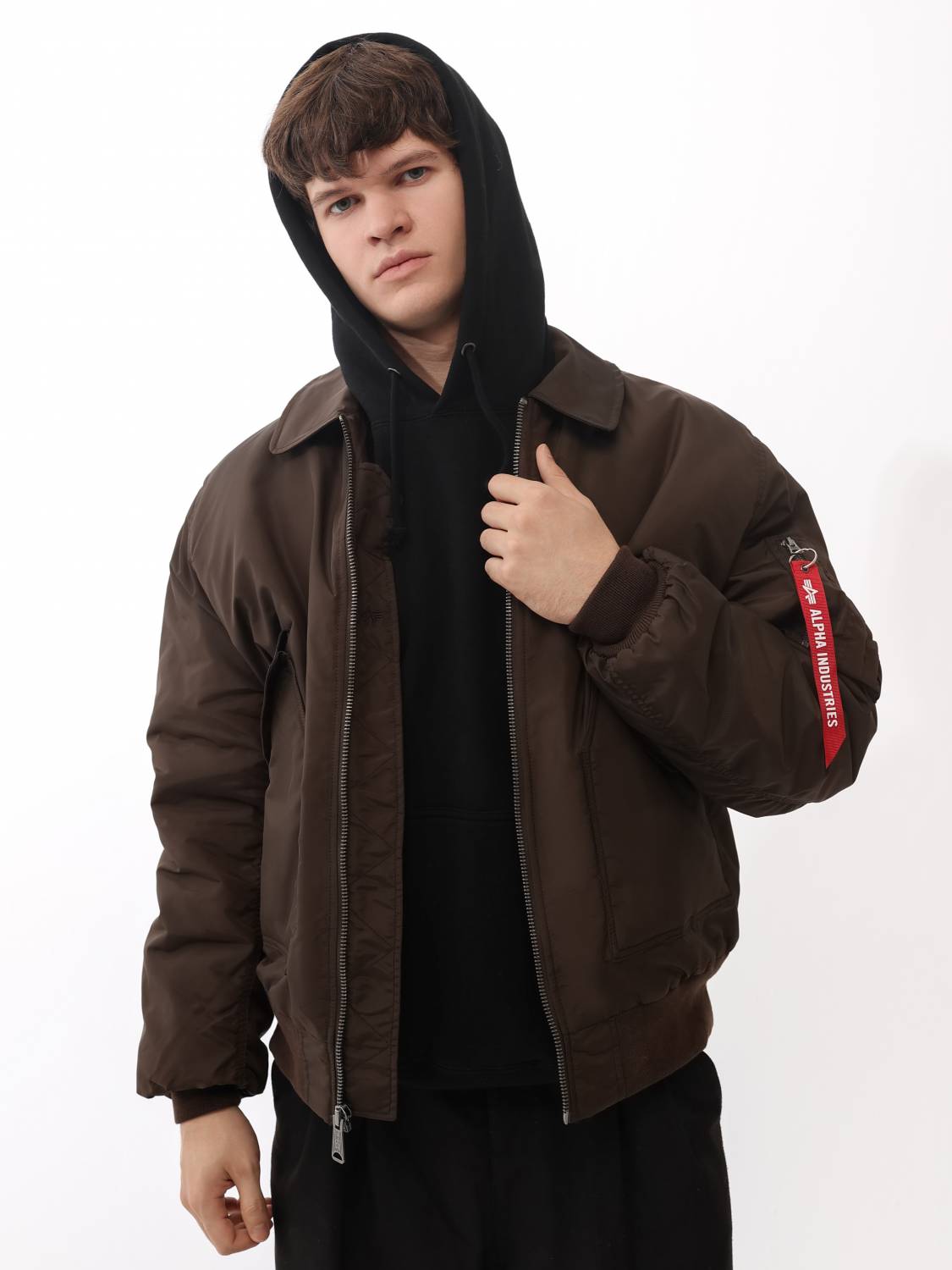 Куртка / Бомбер утепленный мужской ''CWU 45/P Oxford'' (Hickory) Alpha Industries Куртка / Бомбер утепленный мужской ''CWU 45/P Oxford'' (Hickory) Alpha Industries