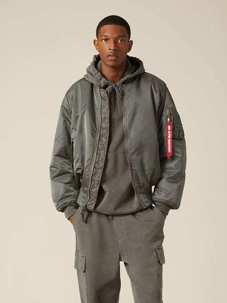 Куртка / Бомбер утепленный мужской ''MA-1'' (Gun Metal) Alpha Industries