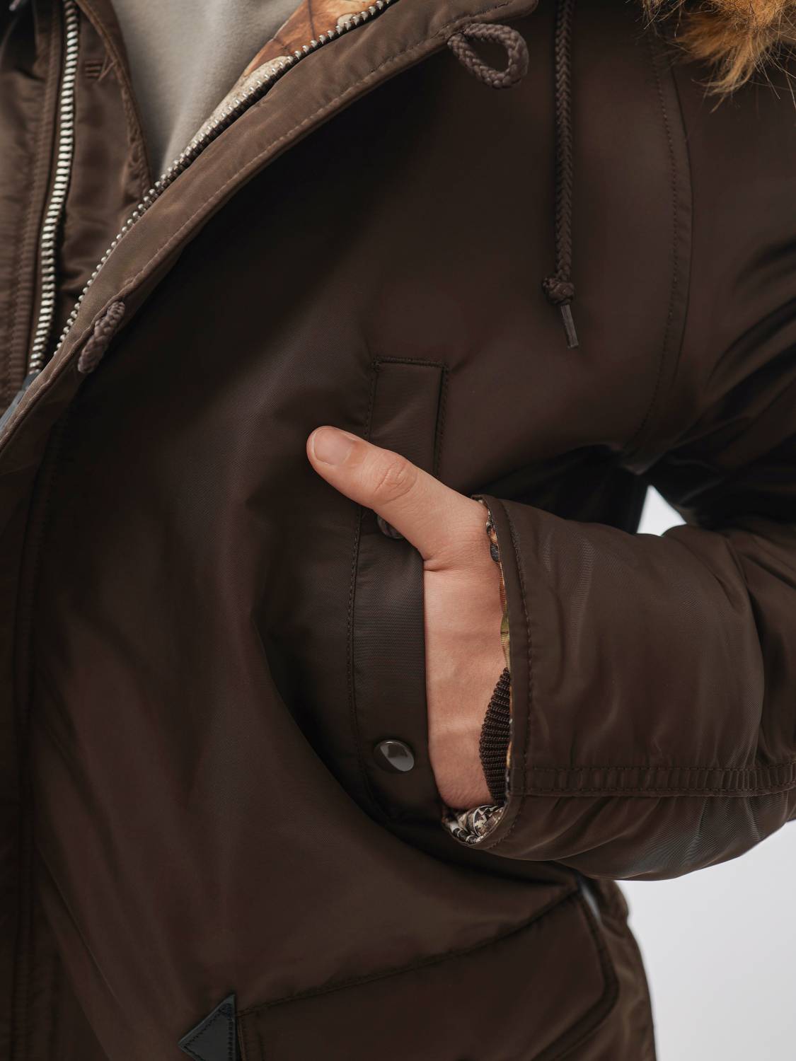 Куртка / Парка теплая мужская "N-3B Regular Fit" (Hickory) Alpha Industries Куртка / Парка теплая мужская "N-3B Regular Fit" (Hickory) Alpha Industries