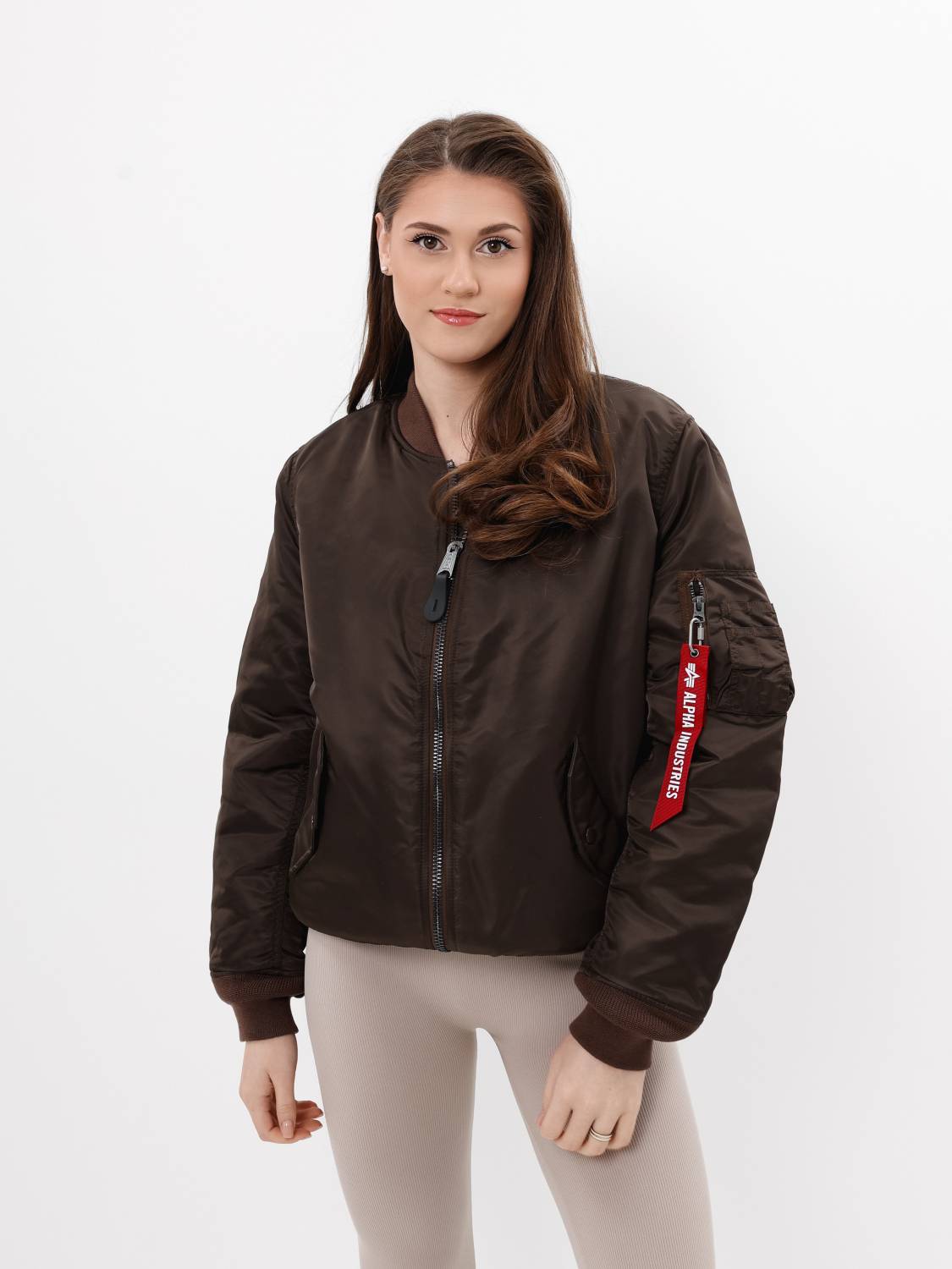Куртка / Бомбер утепленный женский ''MA-1 W'' (Chocolate) Alpha Industries