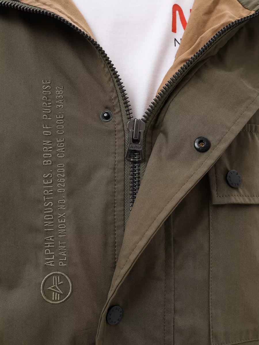 Куртка / Ветровка мужская "M-65 MOD Hooded" (Olive Green) Alpha Industries Куртка / Ветровка мужская "M-65 MOD Hooded" (Olive Green) Alpha Industries