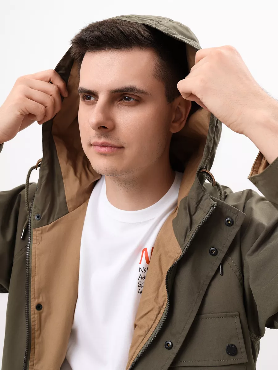 Куртка / Ветровка мужская "M-65 MOD Hooded" (Olive Green) Alpha Industries Куртка / Ветровка мужская "M-65 MOD Hooded" (Olive Green) Alpha Industries