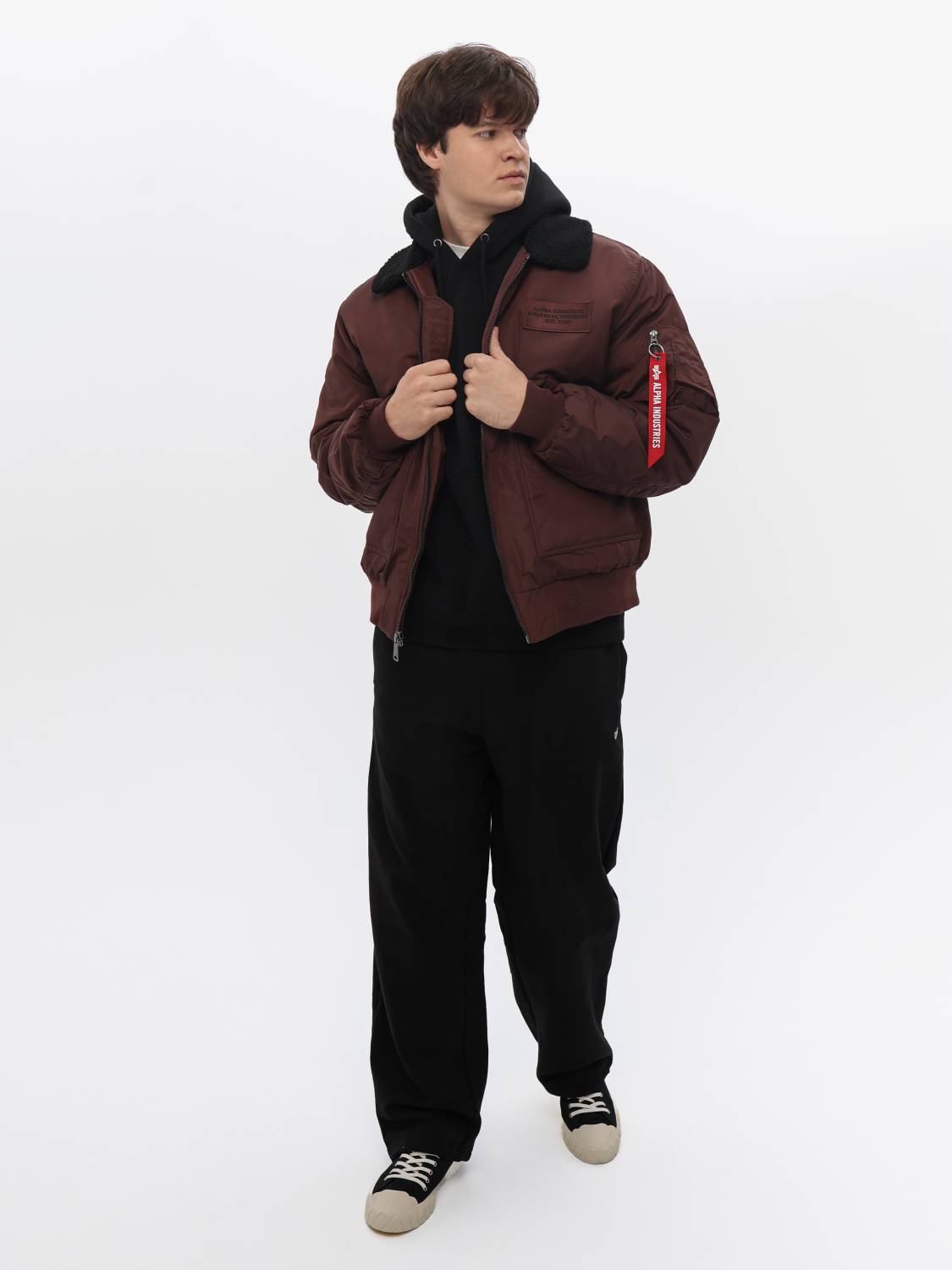 Куртка / Бомбер утепленный мужской ''CWU 45/P Oxford SC'' (Cocoa) Alpha Industries